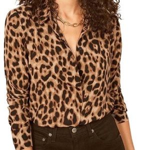Reformation leopard print top